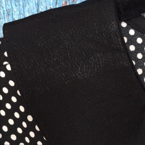 ModCloth Black Striped Polka Peter Pan Collar Top Size S - Picture 3 of 5